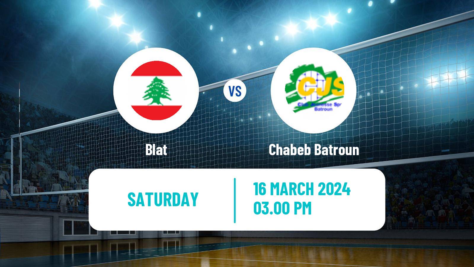 Volleyball Lebanese 1st Division Volleyball Blat - Chabeb Batroun