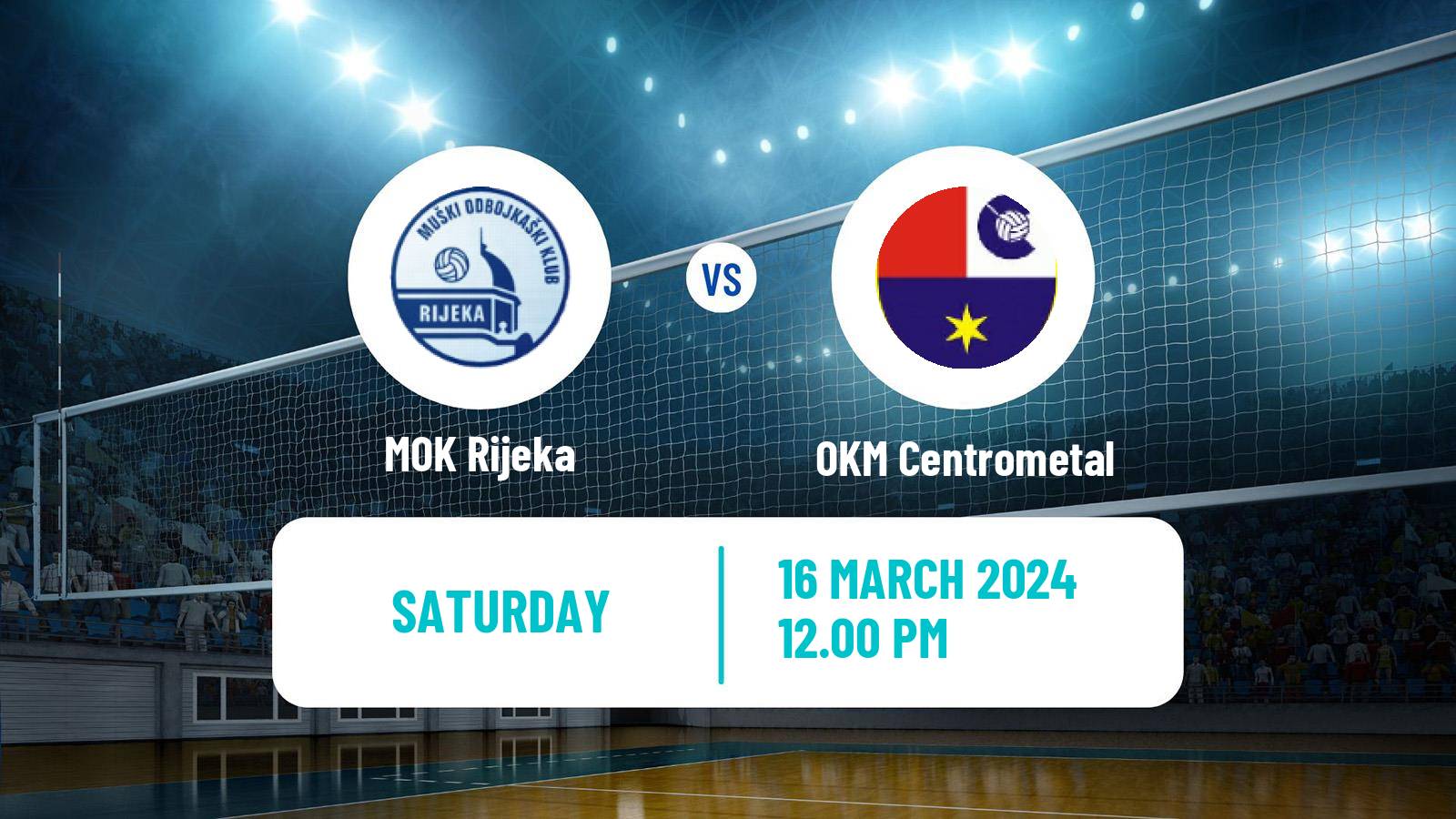 Volleyball Croatian Superliga Volleyball MOK Rijeka - OKM Centrometal