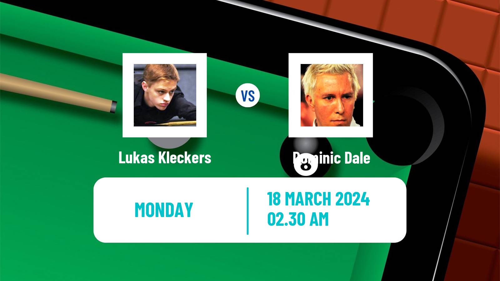 Snooker World Open Lukas Kleckers - Dominic Dale