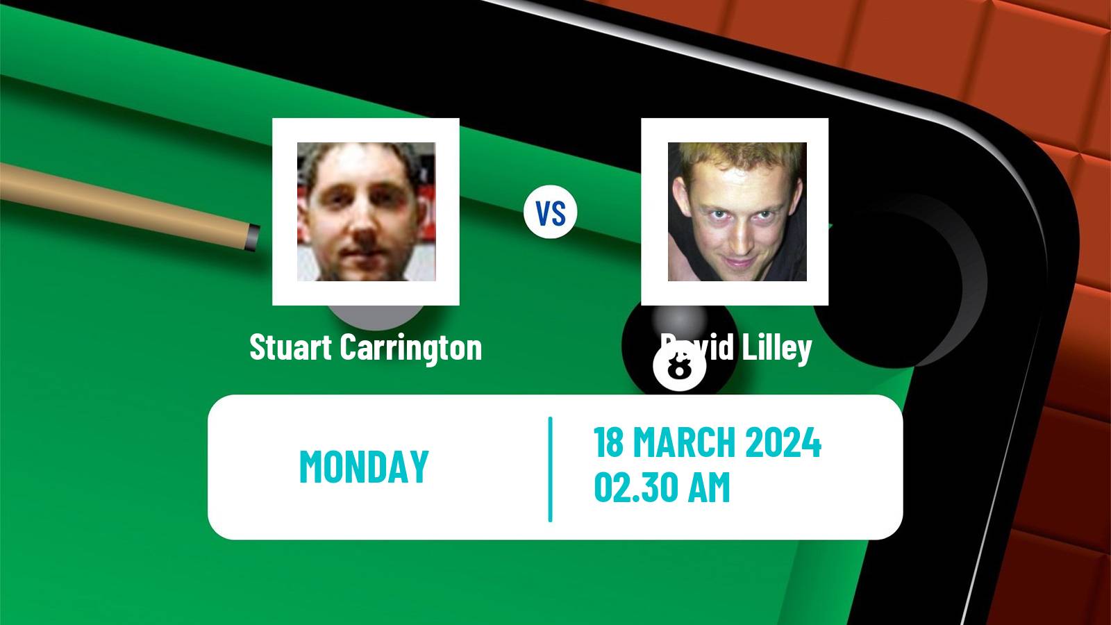 Snooker World Open Stuart Carrington - David Lilley