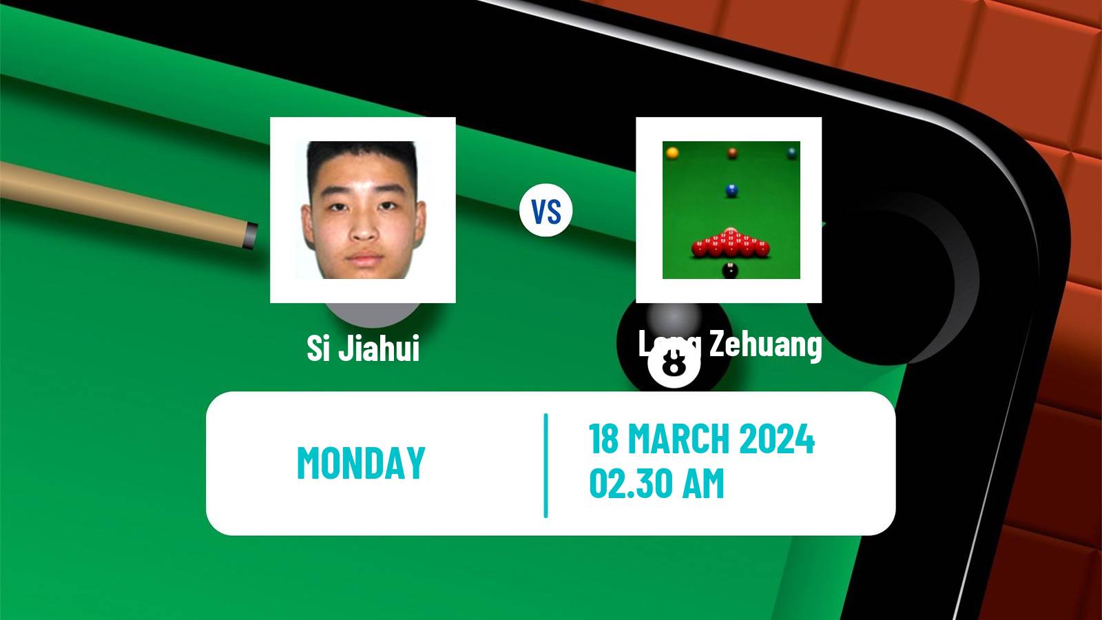 Snooker World Open Si Jiahui - Long Zehuang