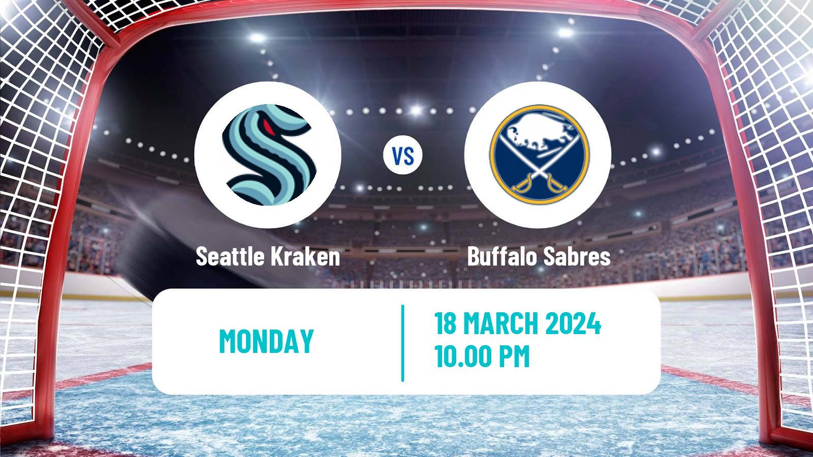 Hockey NHL Seattle Kraken - Buffalo Sabres