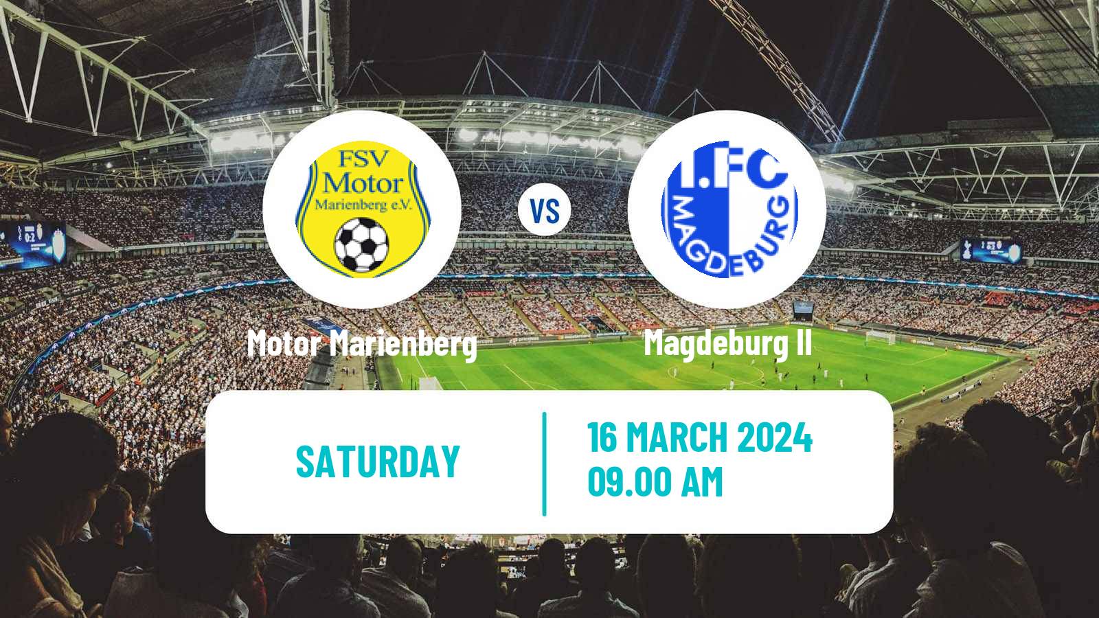 Soccer German Oberliga NOFV- Süd Motor Marienberg - Magdeburg II