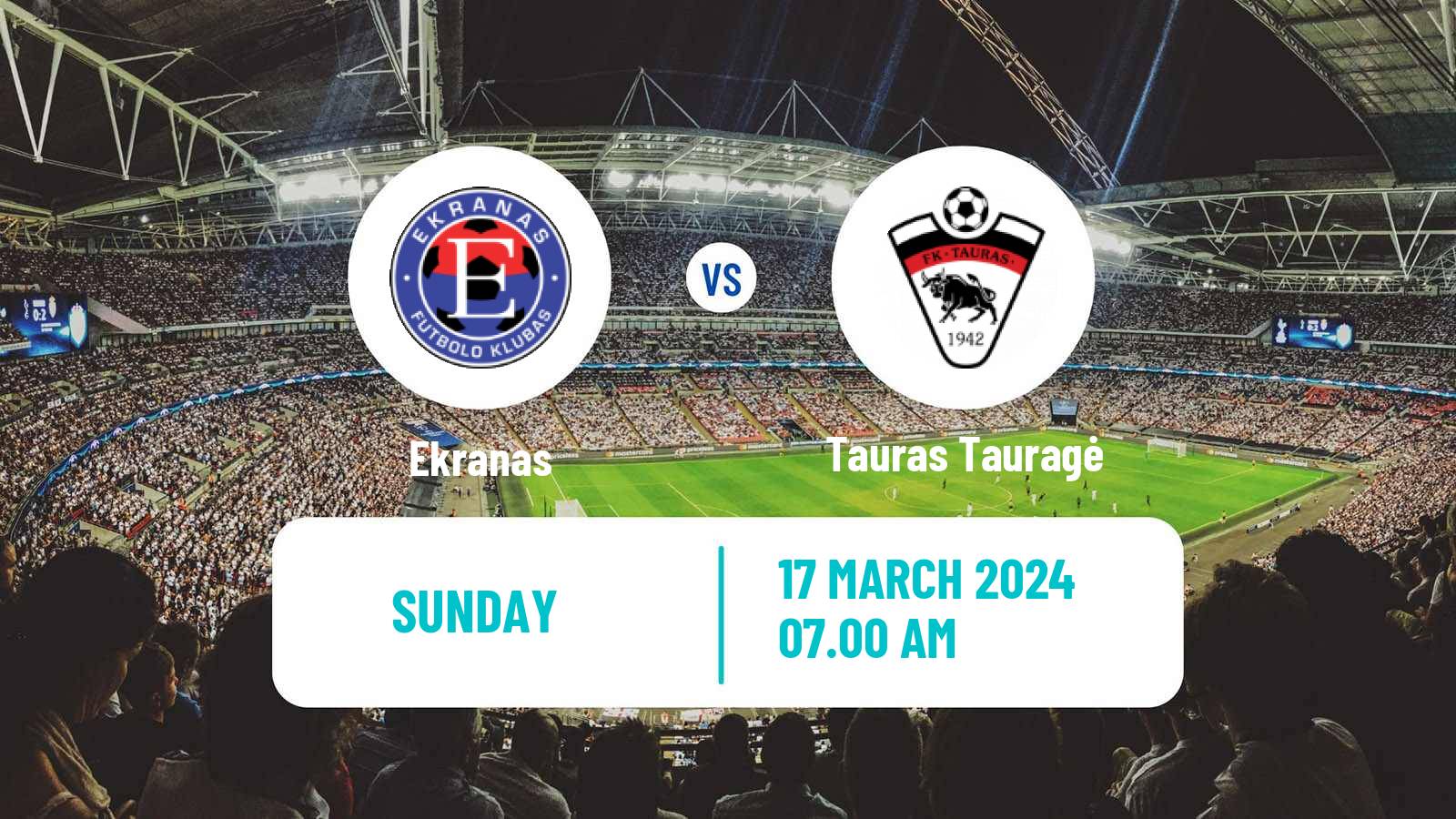Soccer Lithuanian Division 2 Ekranas - Tauras Tauragė