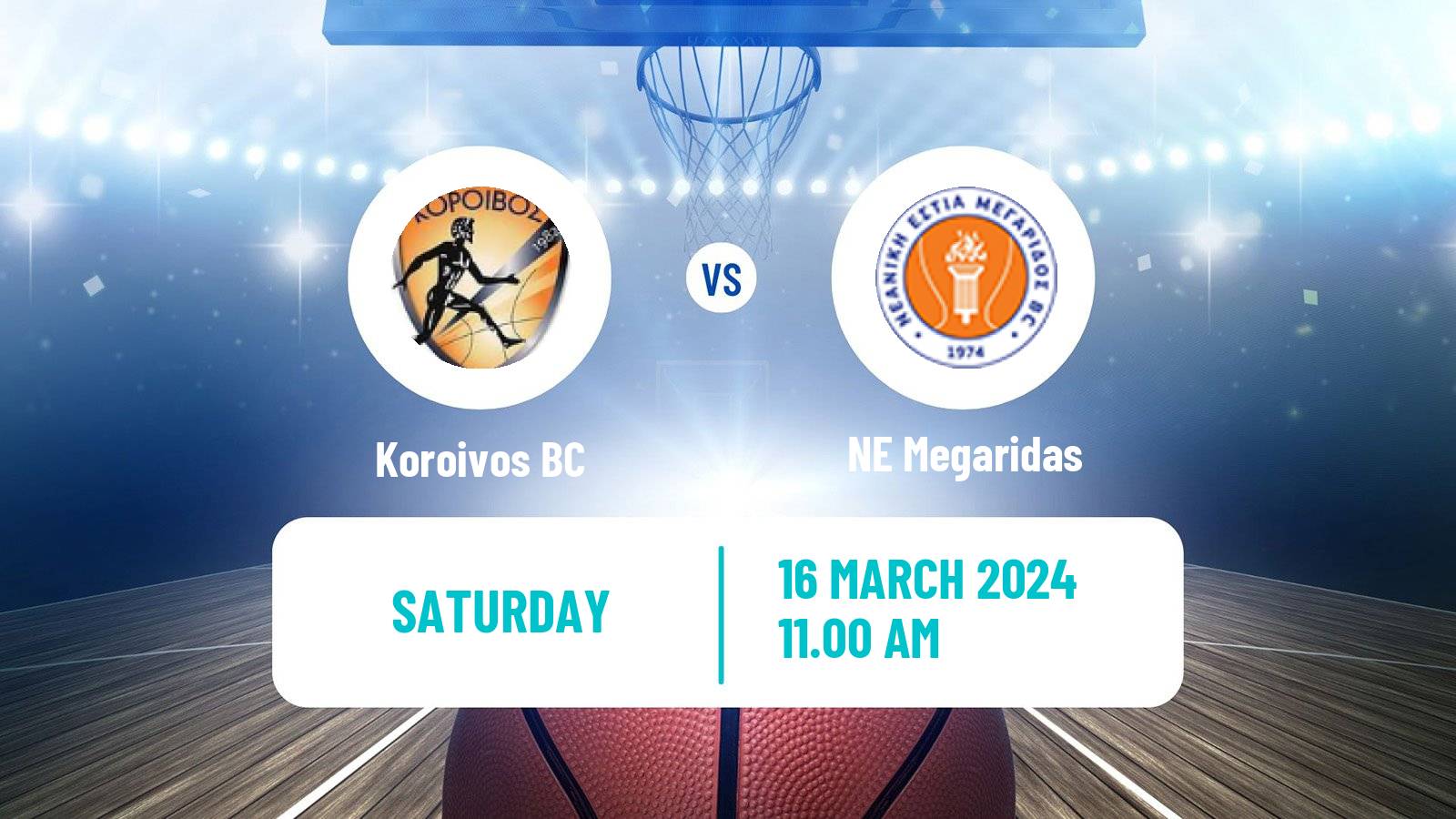 Basketball Greek Elite League Basketball Koroivos - Megaridas