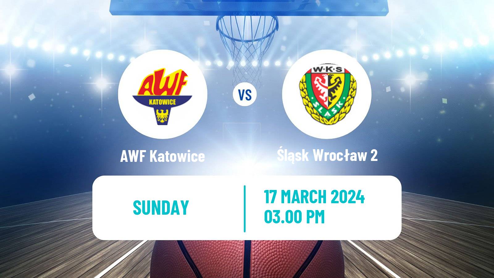 Basketball Polish 1 Liga Basketball AWF Katowice - Śląsk Wrocław 2