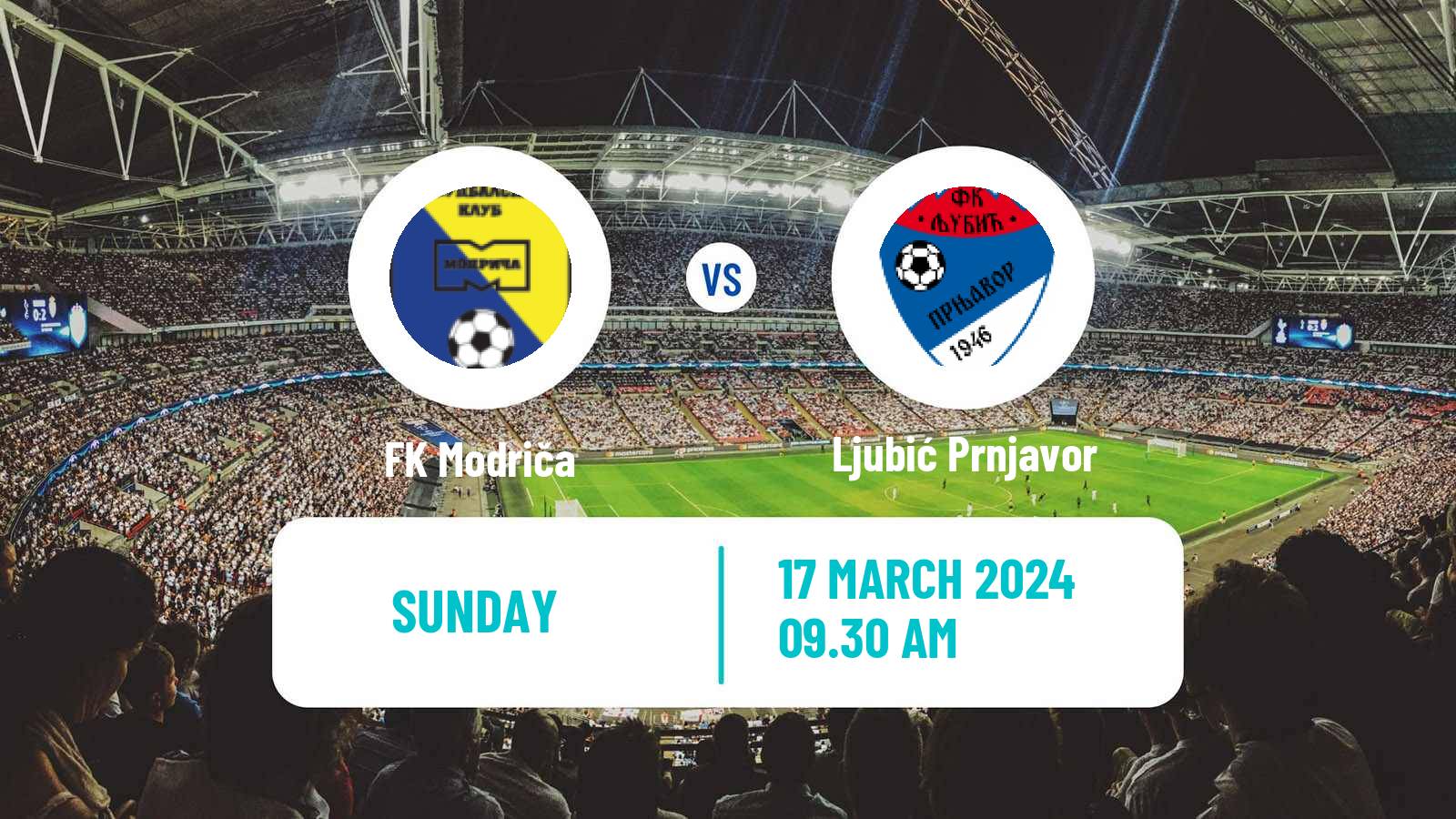 Soccer Bosnian Prva Liga RS Modriča - Ljubić Prnjavor