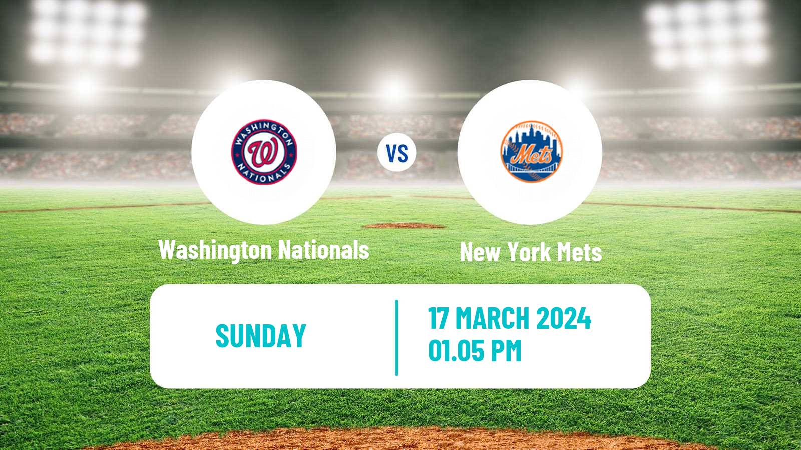 Baseball MLB Spring Training Washington Nationals - New York Mets