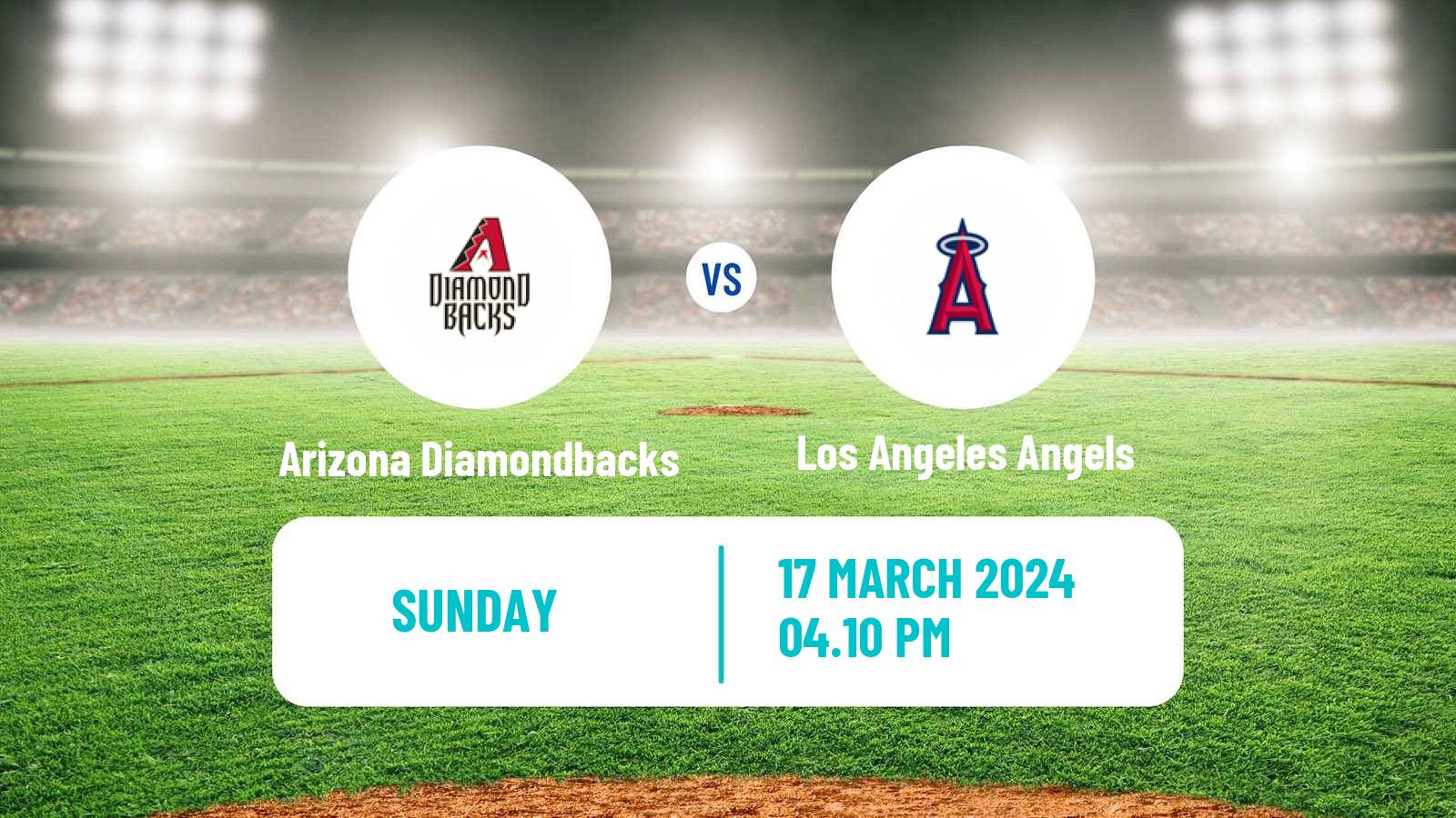 Baseball MLB Spring Training Arizona Diamondbacks - Los Angeles Angels