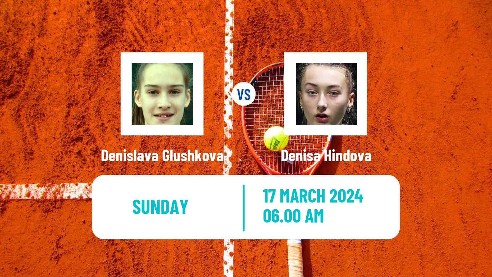 Tennis ITF W15 Antalya 5 Women Denislava Glushkova - Denisa Hindova