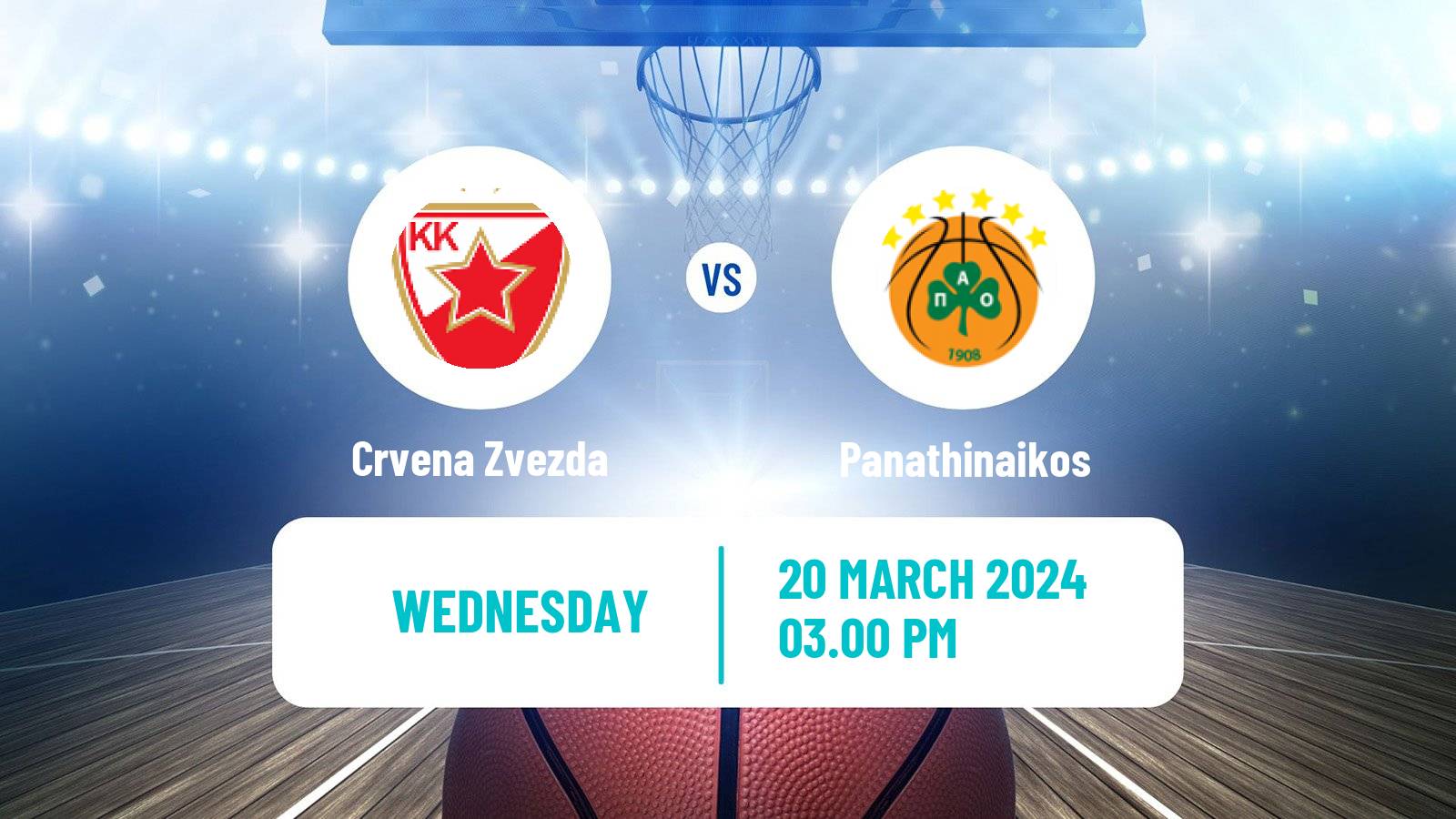 Basketball Euroleague Crvena Zvezda - Panathinaikos