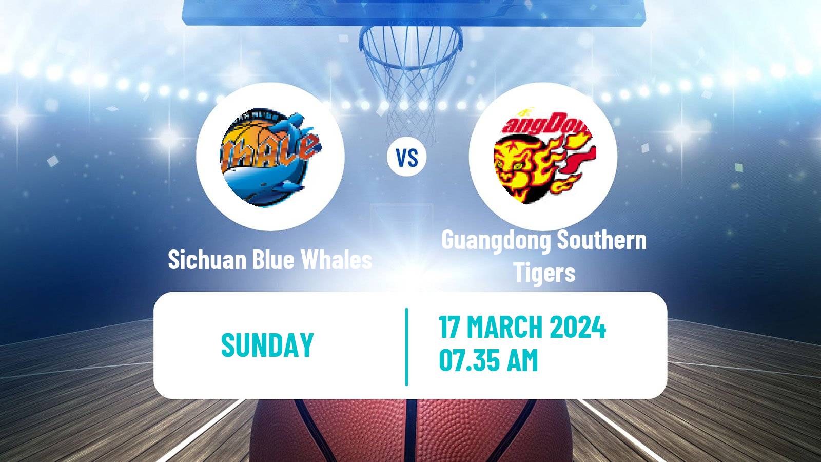 Basketball CBA Sichuan Blue Whales - Guangdong Southern Tigers