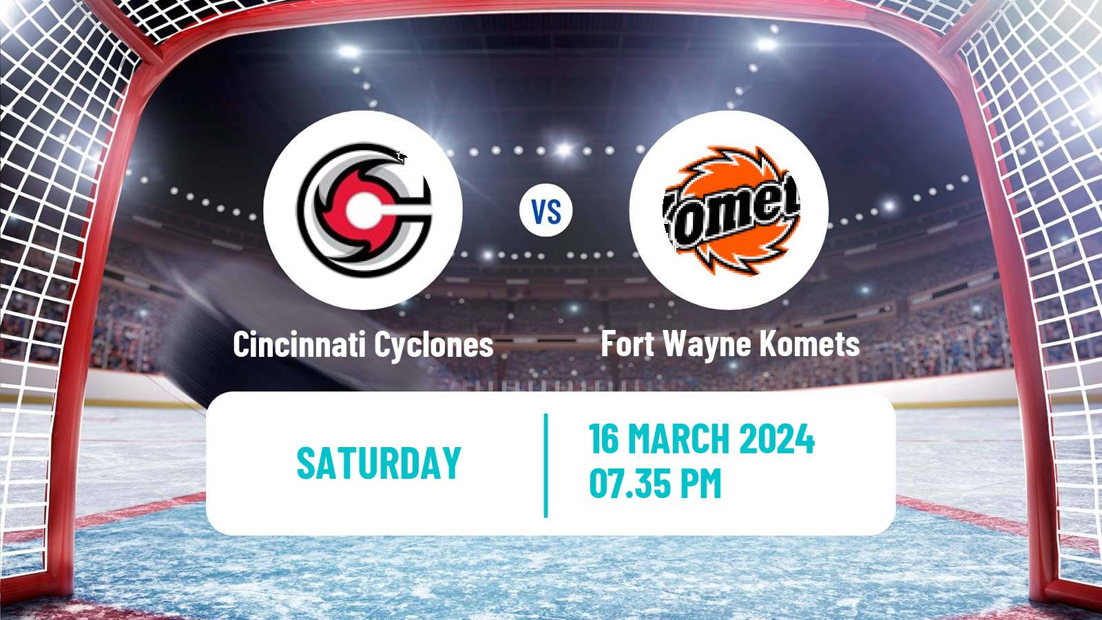 Hockey ECHL Cincinnati Cyclones - Fort Wayne Komets