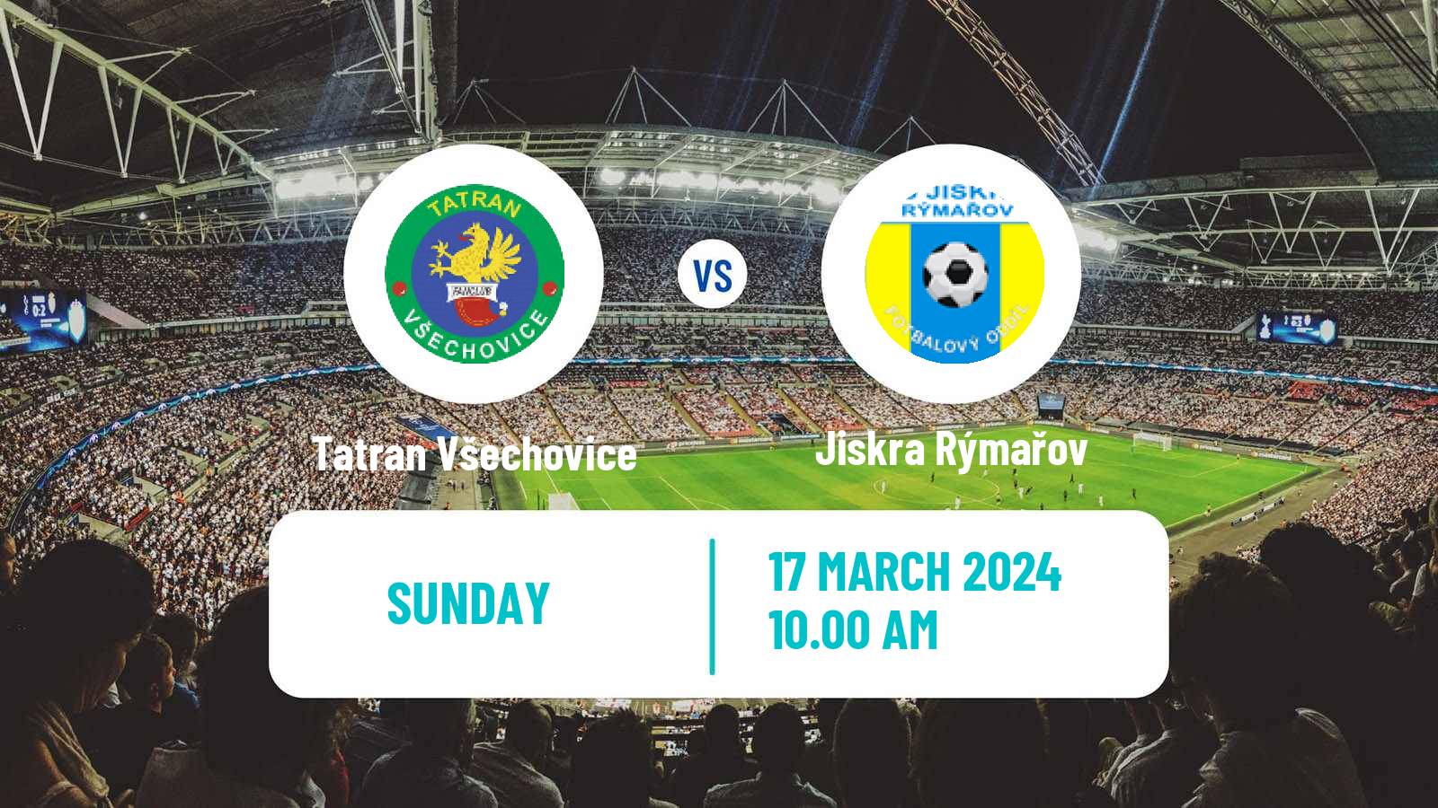 Soccer Czech Division E Tatran Všechovice - Jiskra Rýmařov