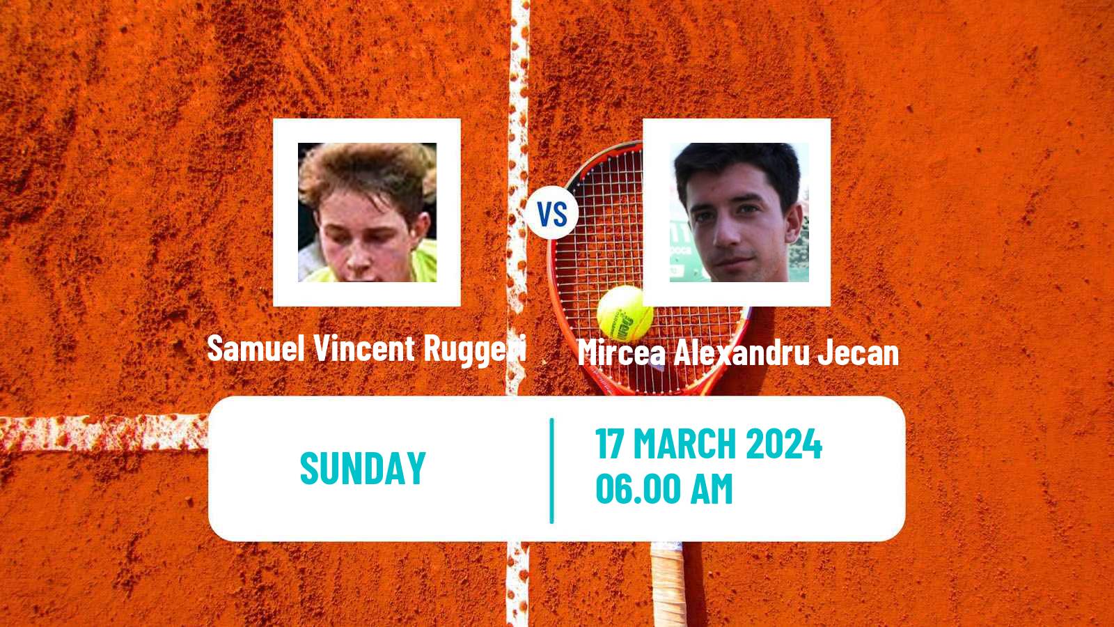 Tennis Murcia Challenger Men Samuel Vincent Ruggeri - Mircea Alexandru Jecan