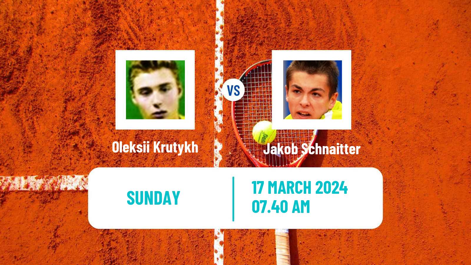 Tennis Zadar Challenger Men Oleksii Krutykh - Jakob Schnaitter