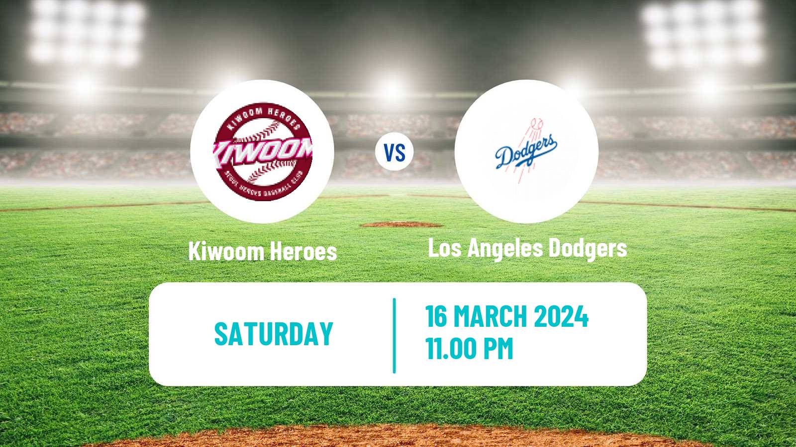 Baseball Club Friendly Baseball Kiwoom Heroes - Los Angeles Dodgers