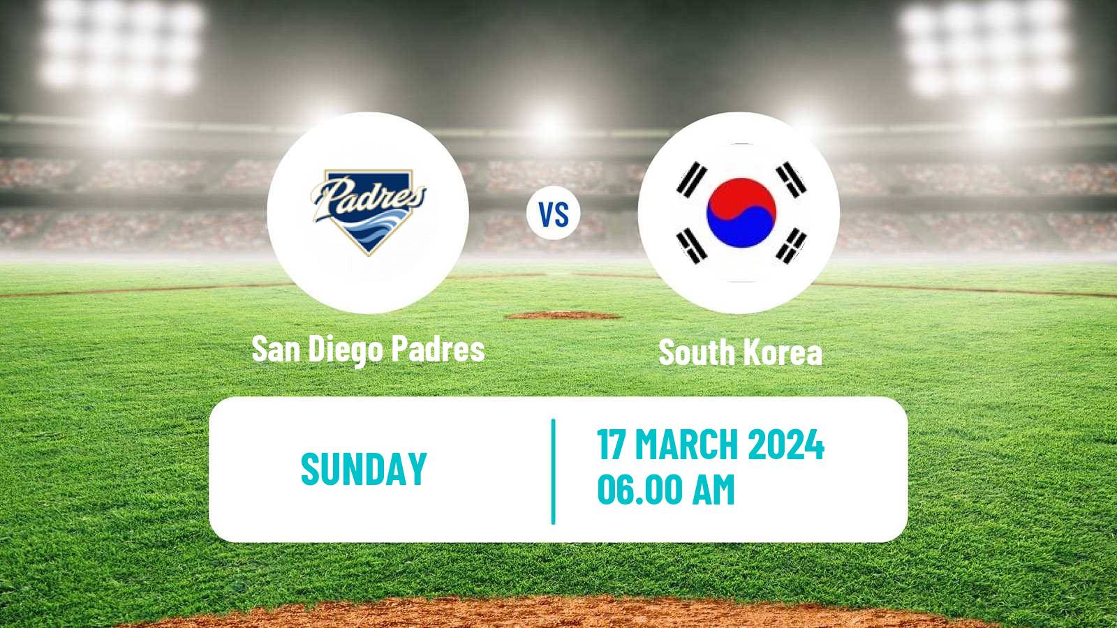 Baseball Friendly International Baseball San Diego Padres - South Korea