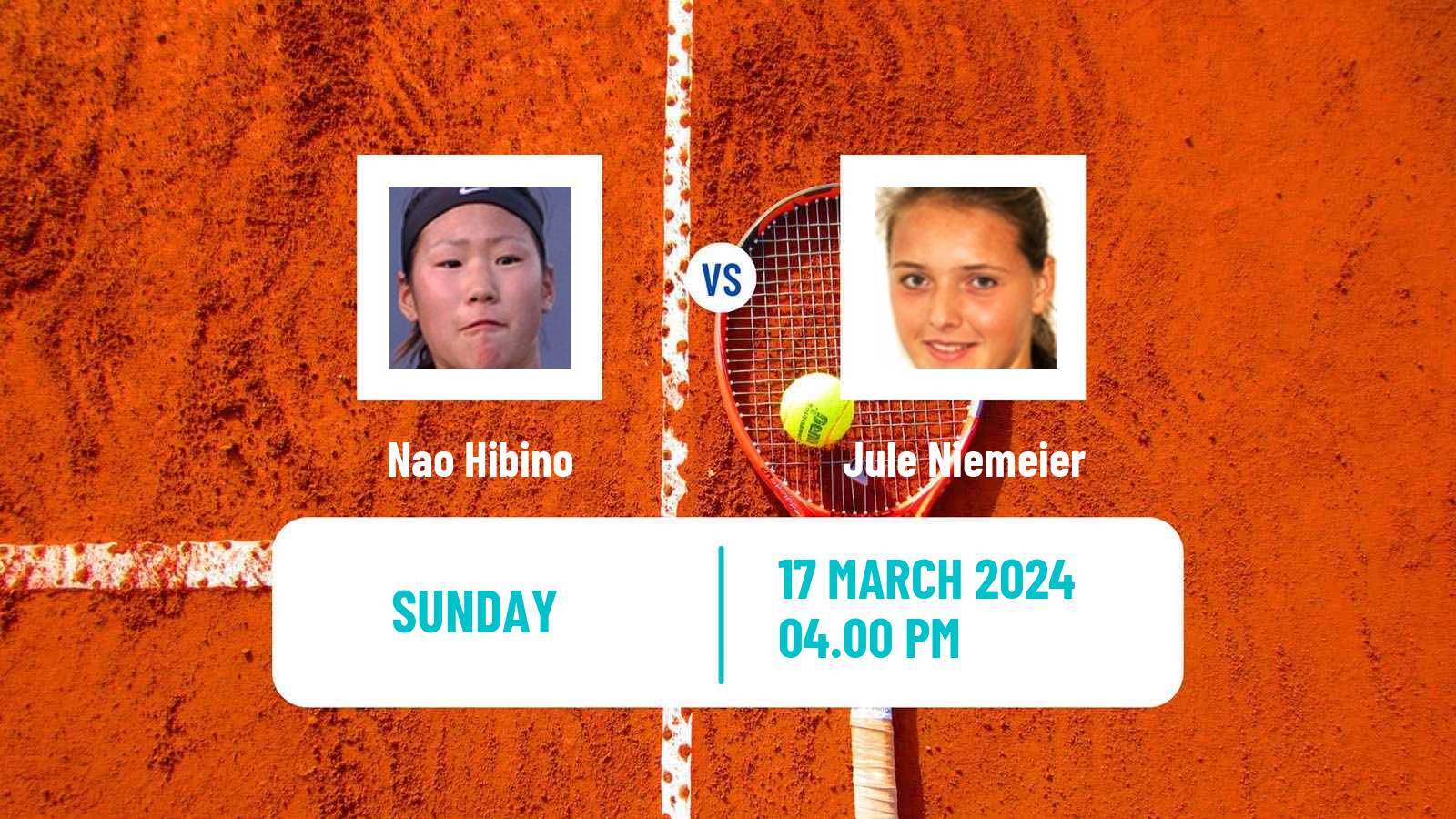 Tennis WTA Miami Nao Hibino - Jule Niemeier