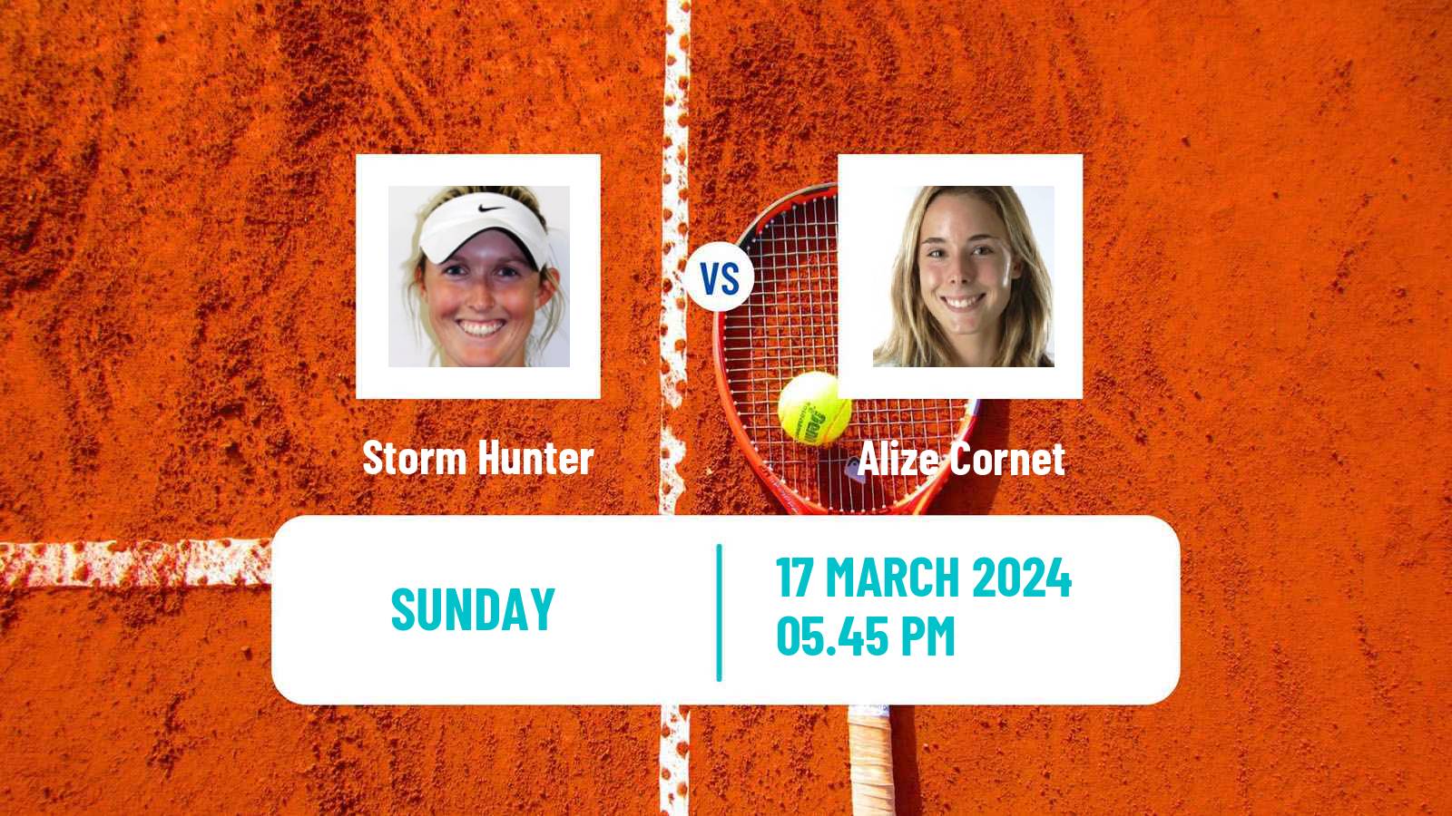 Tennis WTA Miami Storm Hunter - Alize Cornet