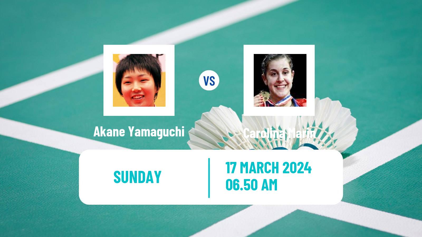 Badminton BWF World Tour All England Open Women Akane Yamaguchi - Carolina Marin