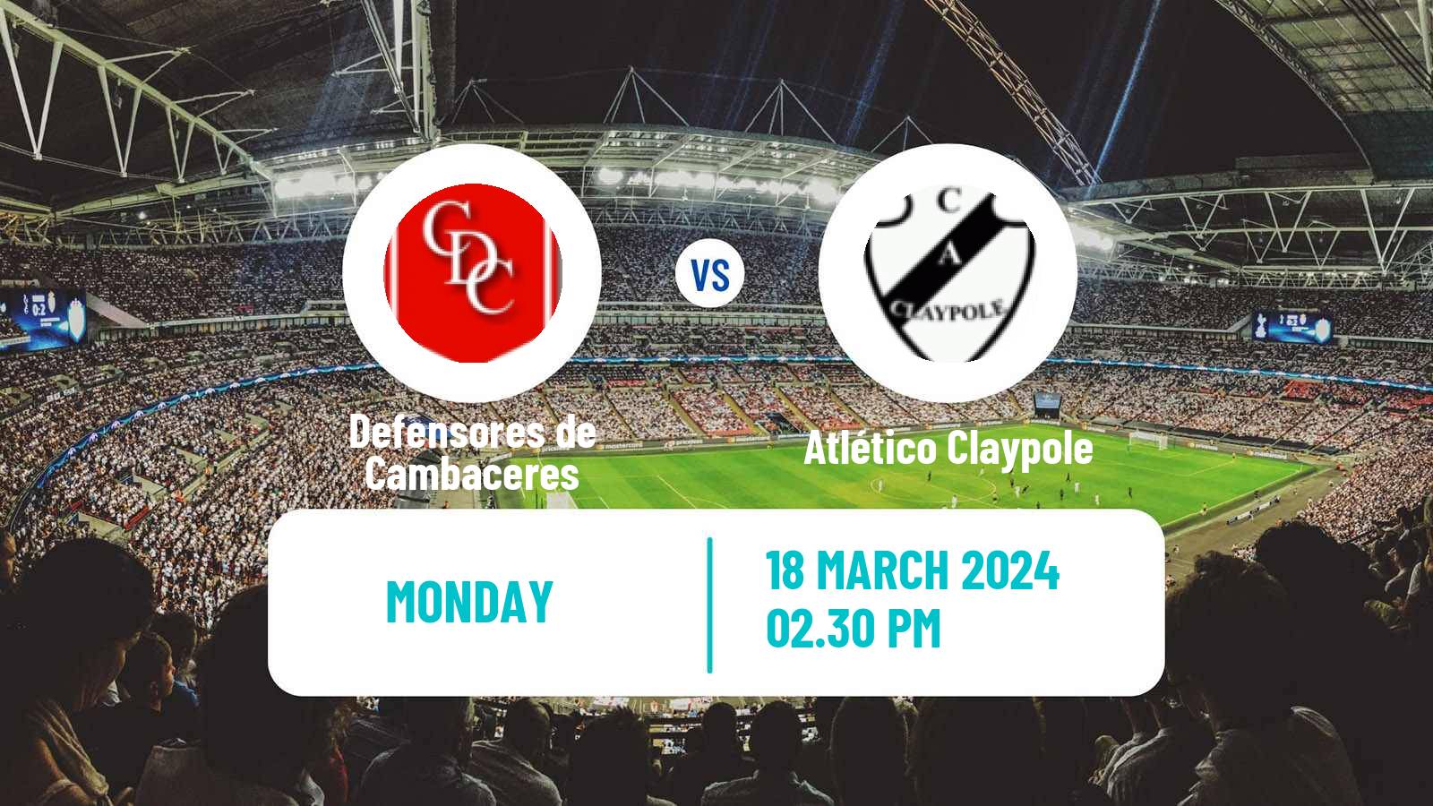 Soccer Argentinian Primera C Defensores de Cambaceres - Atlético Claypole