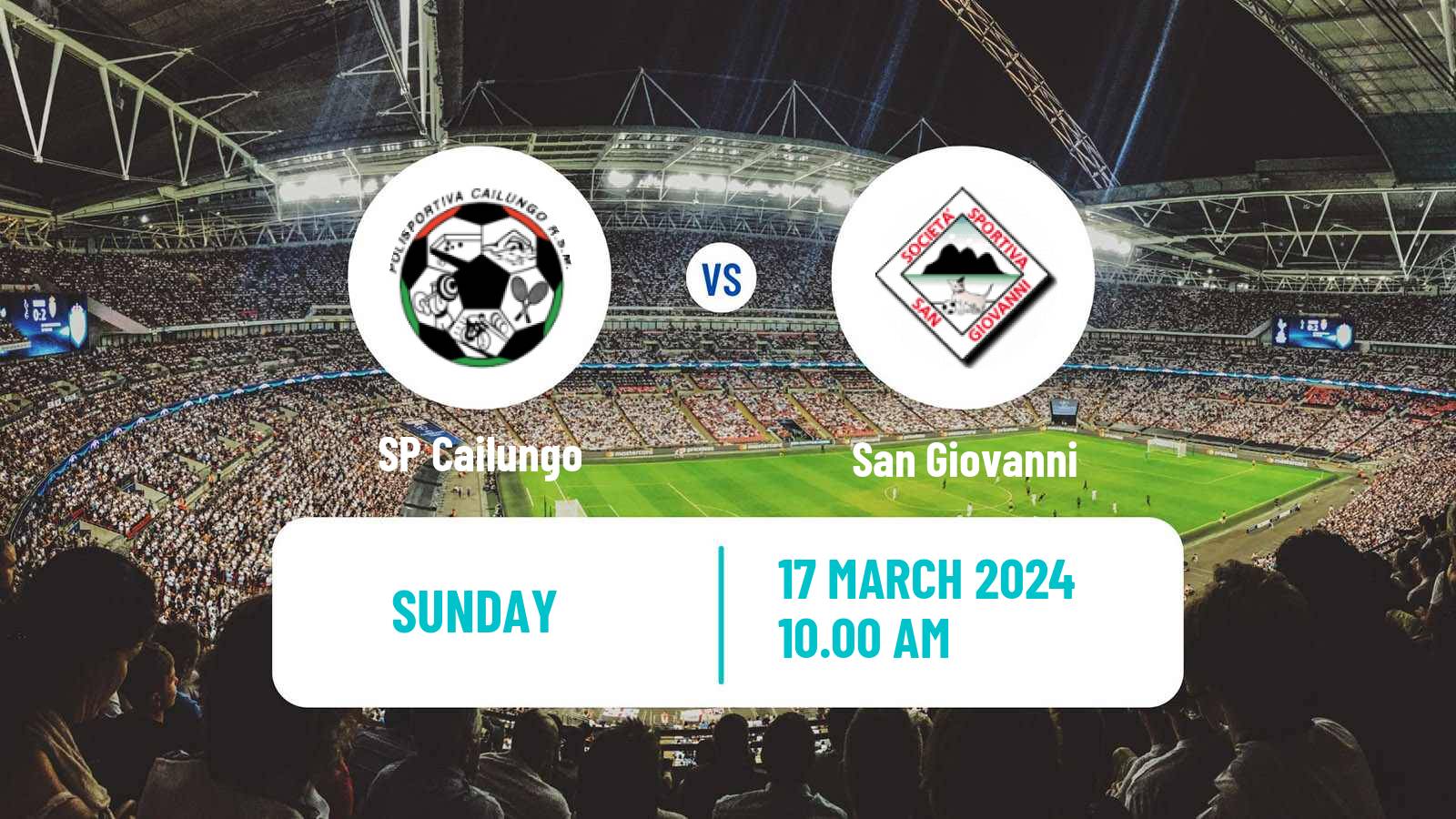 Soccer San Marino Campionato Sammarinese Cailungo - San Giovanni