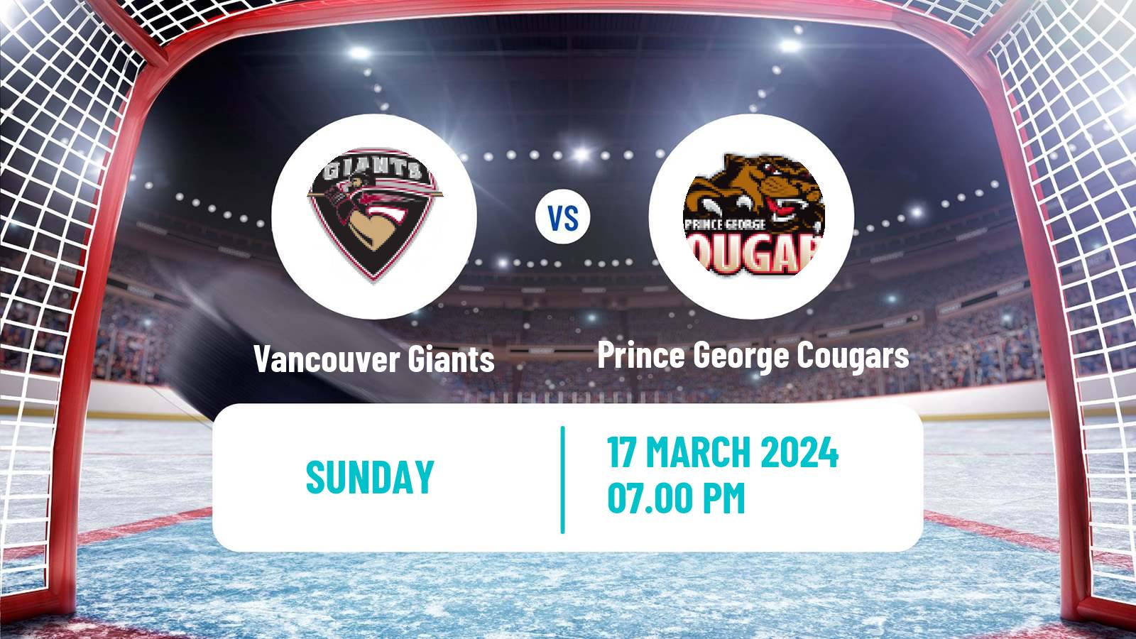Hockey WHL Vancouver Giants - Prince George Cougars