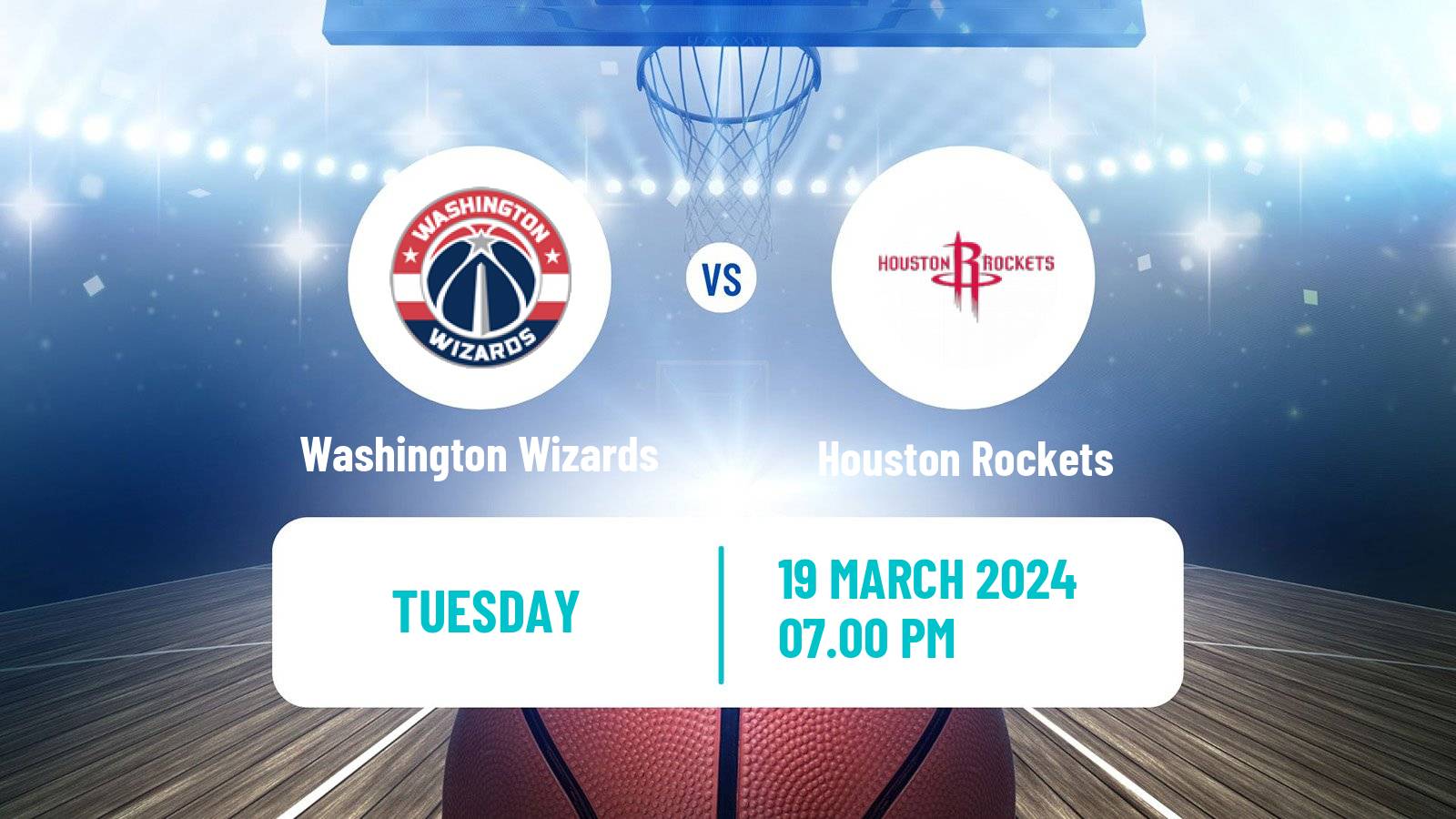 Basketball NBA Washington Wizards - Houston Rockets