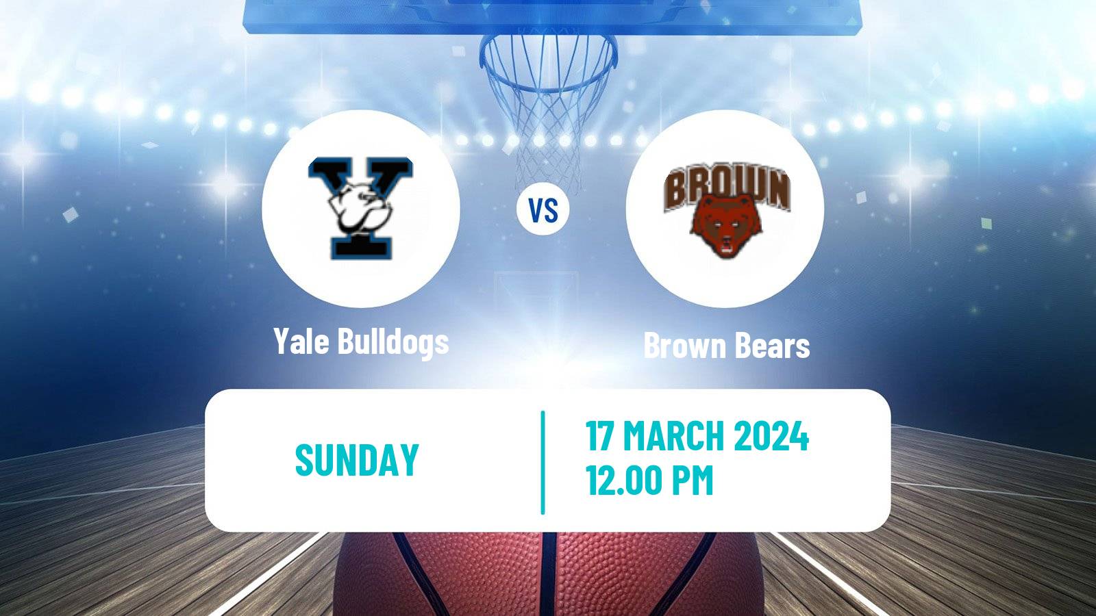 Basketball NCAA College Basketball Yale Bulldogs - Brown Bears
