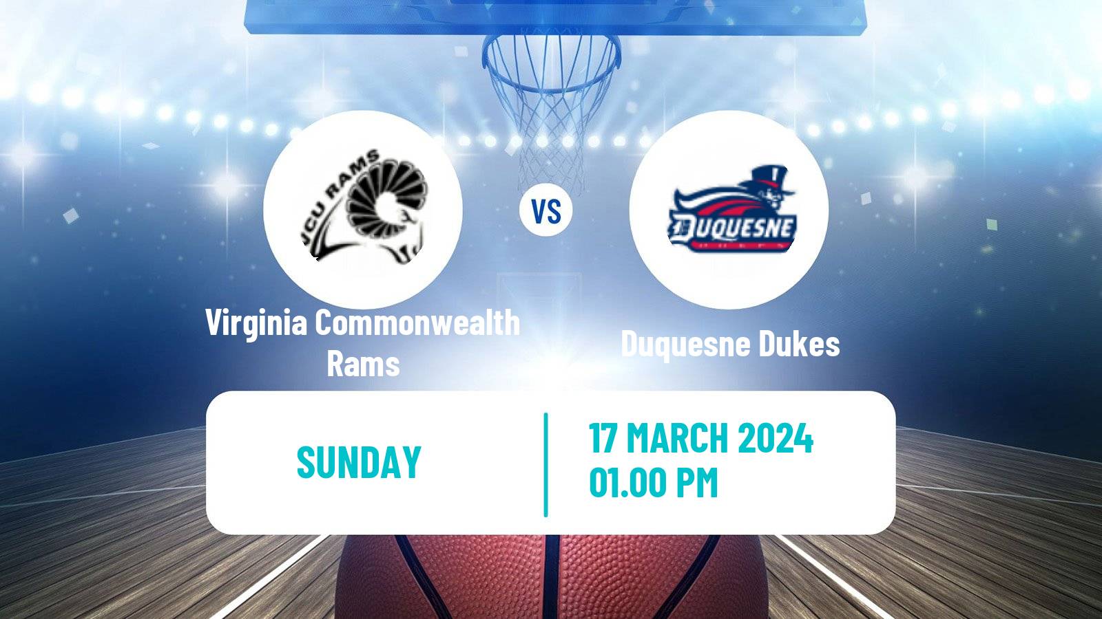 Basketball NCAA College Basketball Virginia Commonwealth Rams - Duquesne Dukes