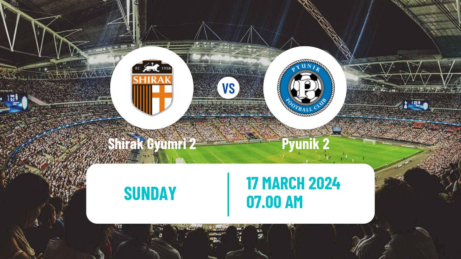 Soccer Armenian First League Shirak Gyumri 2 - Pyunik 2