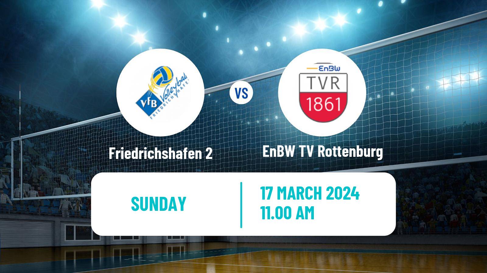 Volleyball German 2 Bundesliga South Volleyball Friedrichshafen 2 - EnBW TV Rottenburg