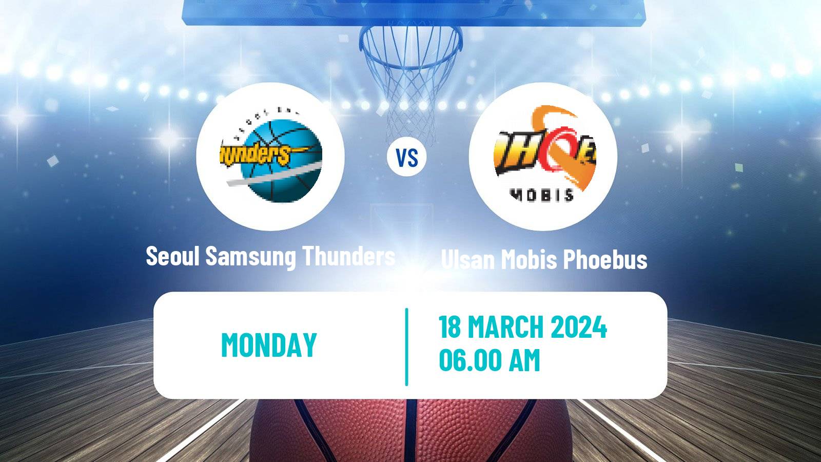 Basketball KBL Seoul Samsung Thunders - Ulsan Mobis Phoebus