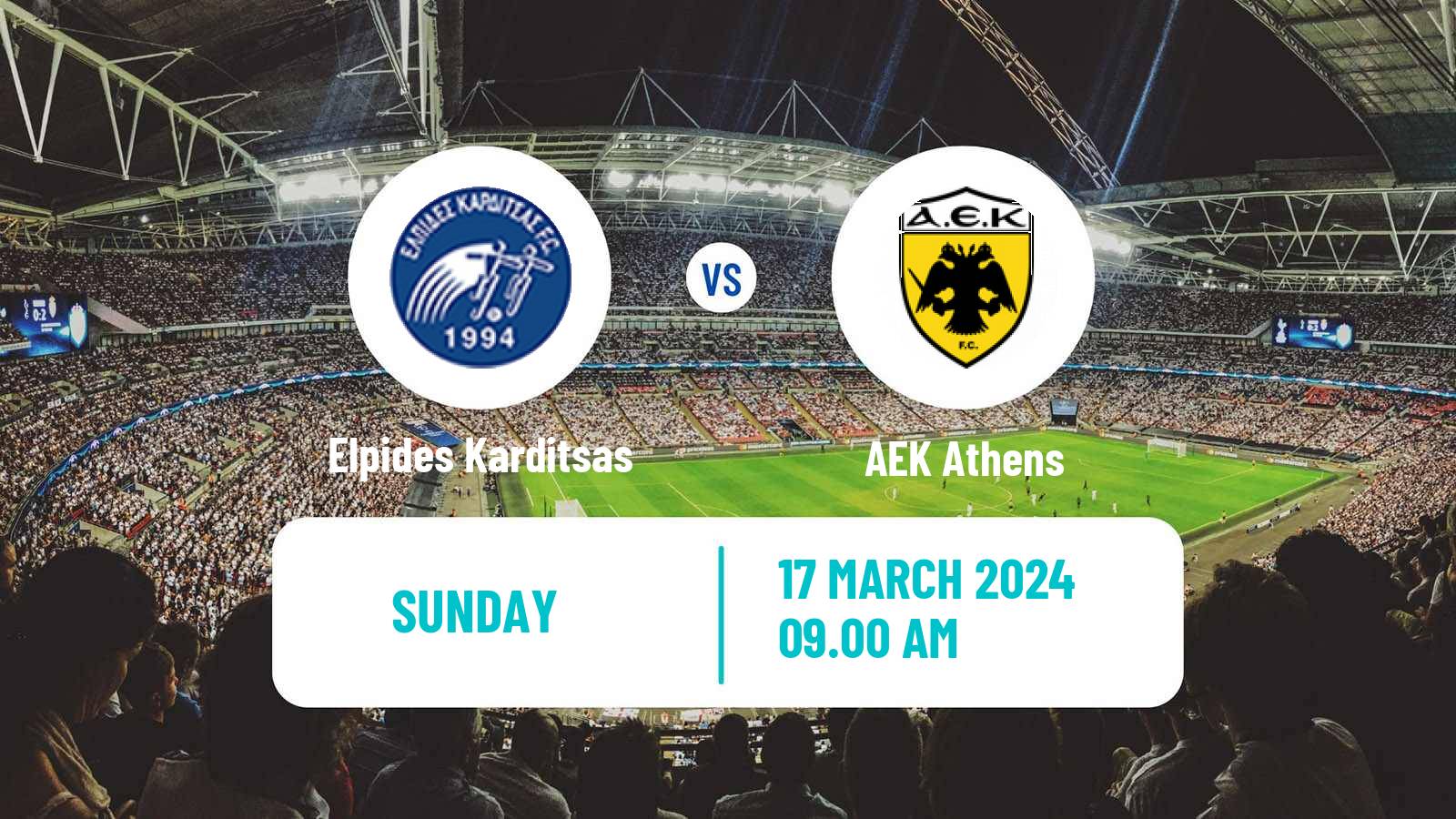 Soccer Greek Division A Women Elpides Karditsas - AEK Athens