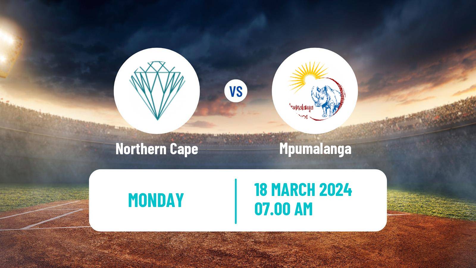 Cricket CSA Provincial T20 Cup Northern Cape - Mpumalanga