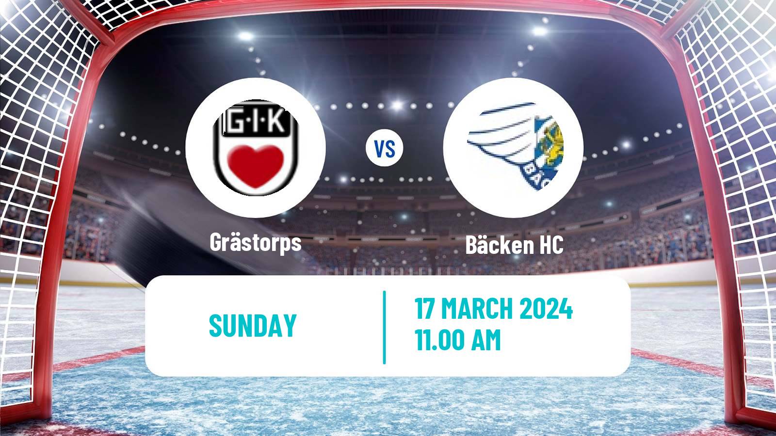 Hockey Swedish HockeyEttan Sodra Grästorps - Bäcken