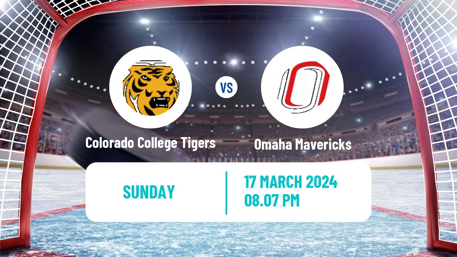 Hockey NCAA Hockey Colorado College Tigers - Omaha Mavericks