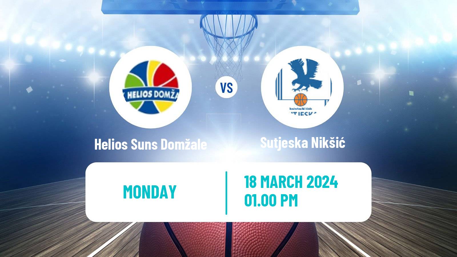 Basketball Adriatic League 2 Helios Suns Domžale - Sutjeska Nikšić
