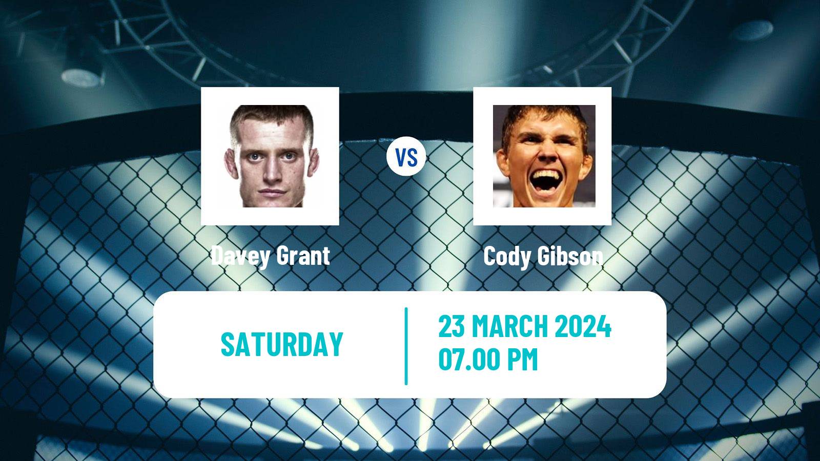 MMA Bantamweight UFC Men Davey Grant - Cody Gibson