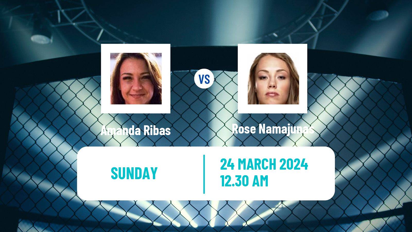 MMA Flyweight UFC Women Amanda Ribas - Rose Namajunas