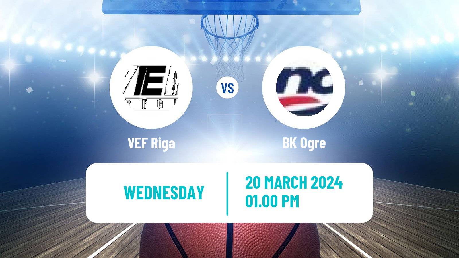 Basketball Estonian–Latvian Basketball League VEF Riga - Ogre