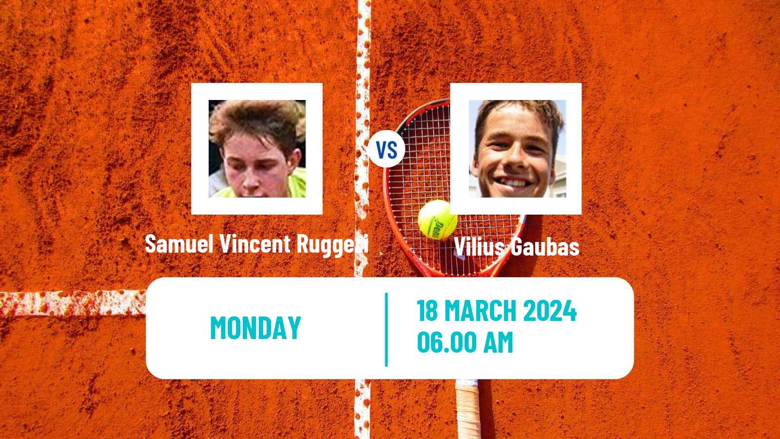 Tennis Murcia Challenger Men Samuel Vincent Ruggeri - Vilius Gaubas