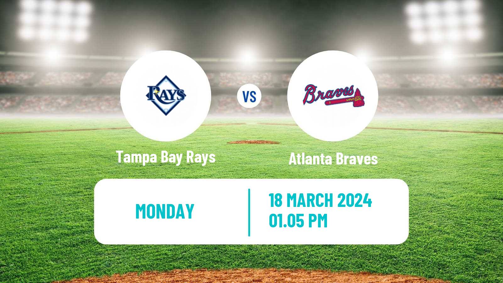 Baseball MLB Spring Training Tampa Bay Rays - Atlanta Braves