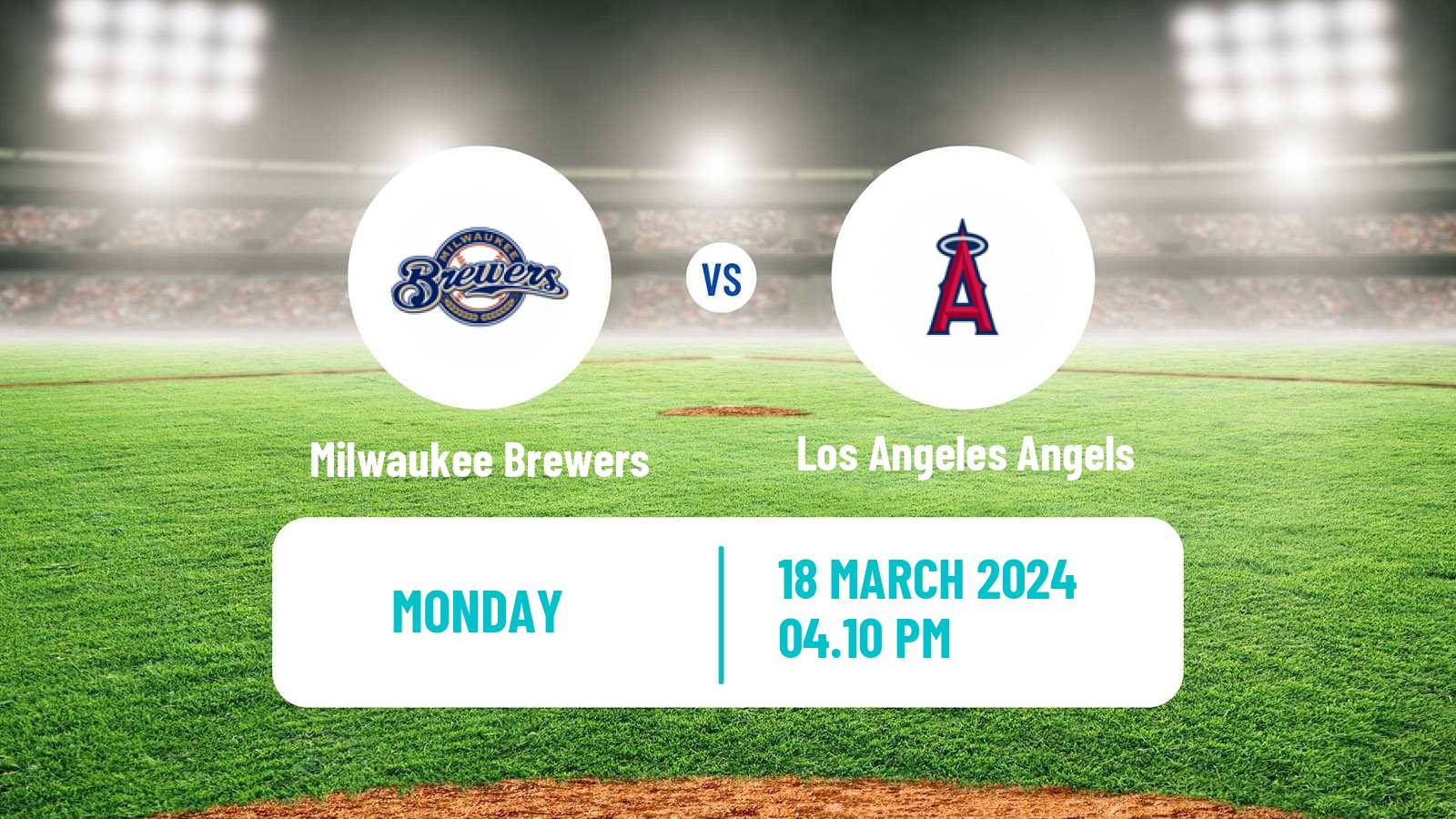 Baseball MLB Spring Training Milwaukee Brewers - Los Angeles Angels