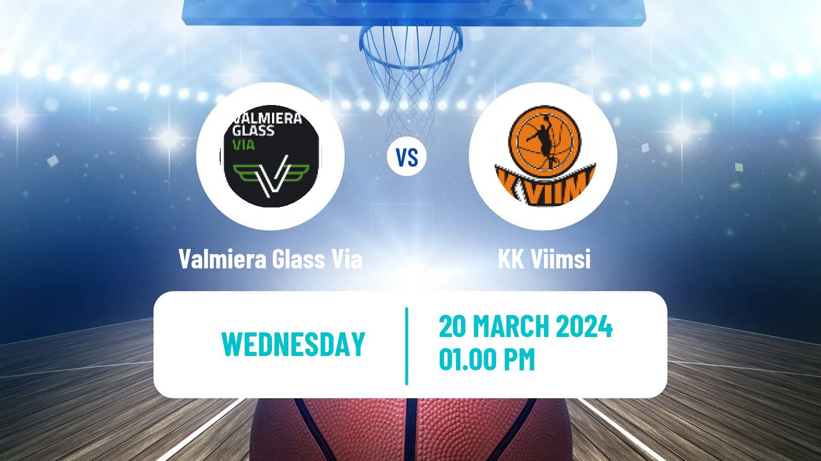 Basketball Estonian–Latvian Basketball League Valmiera Glass Via - Viimsi