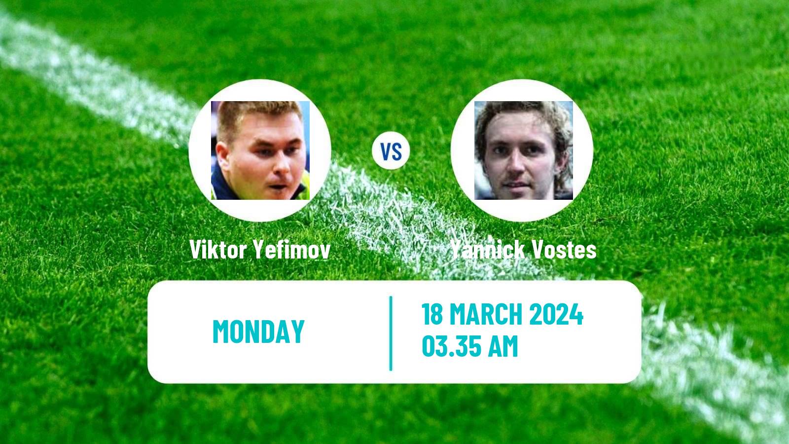 Table tennis Tt Star Series Men Viktor Yefimov - Yannick Vostes