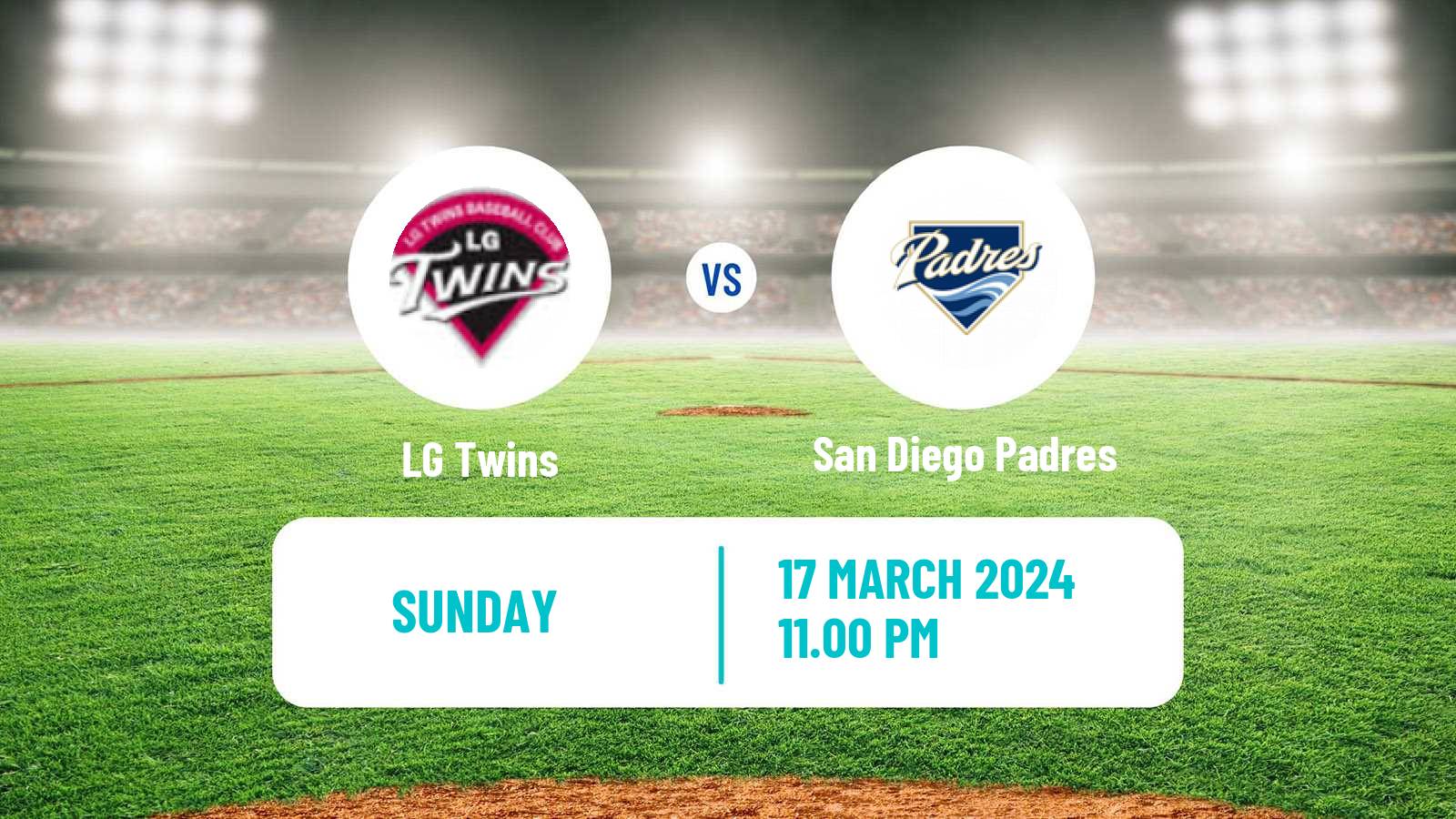 Baseball Club Friendly Baseball LG Twins - San Diego Padres