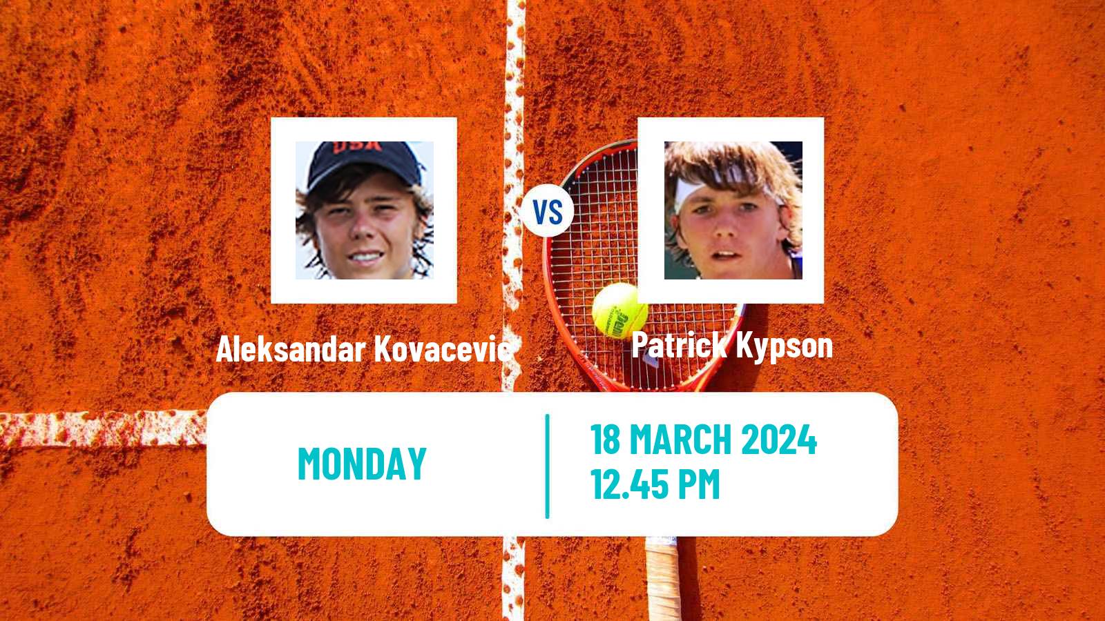 Tennis ATP Miami Aleksandar Kovacevic - Patrick Kypson