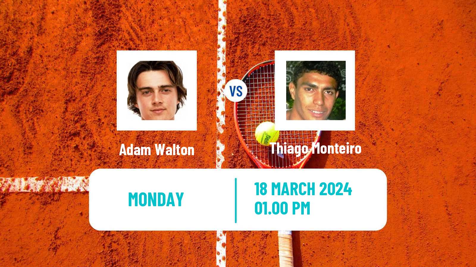 Tennis ATP Miami Adam Walton - Thiago Monteiro